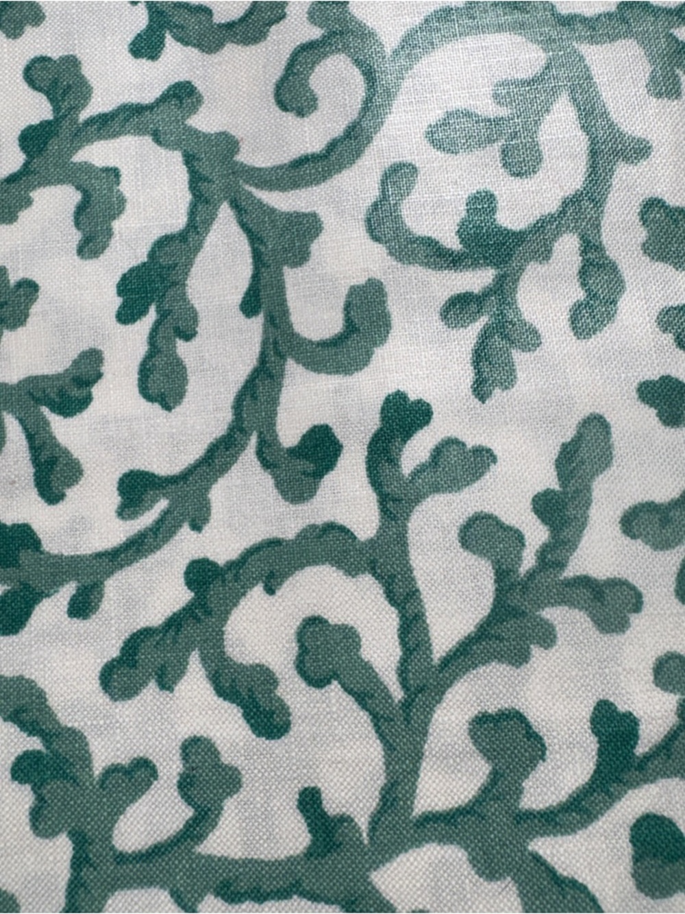 1 1/2 yards Waverly Green Scroll Floral Print decorator Fabric #123 - Picture 2 of 5